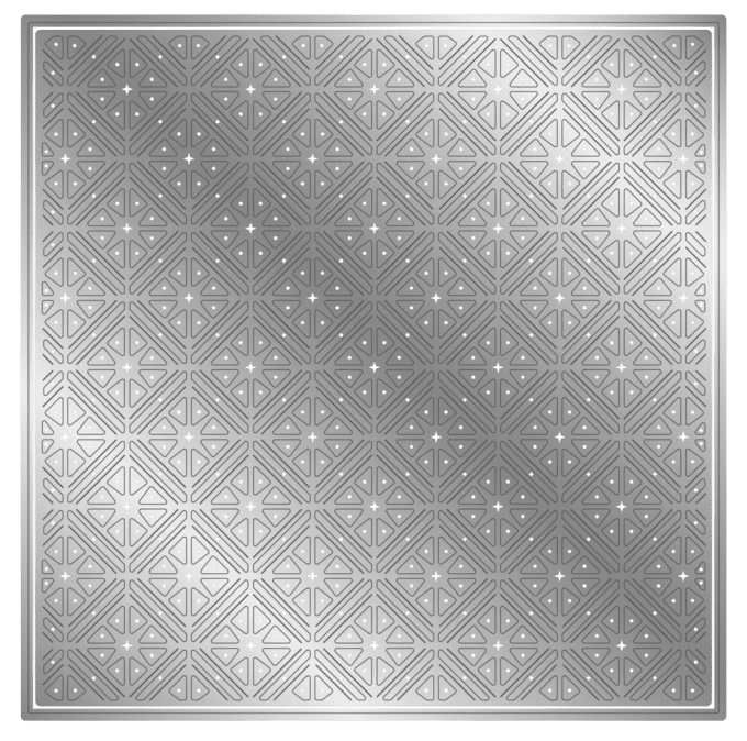 2 Dies - Crafter's companion - Diamond trellis - dimension du plus grand die : 13.7x13.7cm env. 