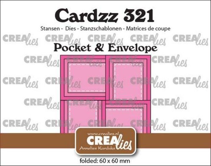 Die/matrice de découpe, Crealies - pocket, carré terminé 6x6cm