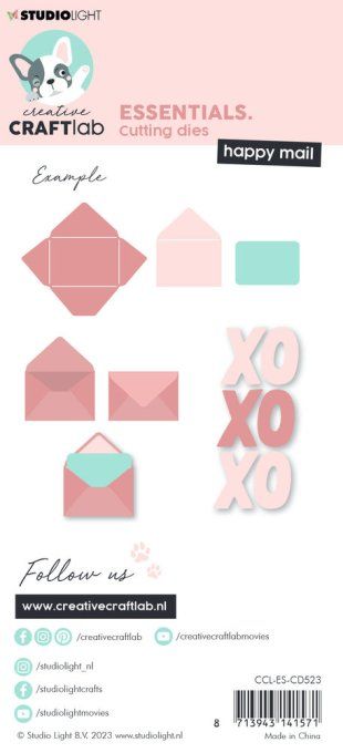 4 Dies/matrices de découpe, StudioLight/Craftlab - XOXO