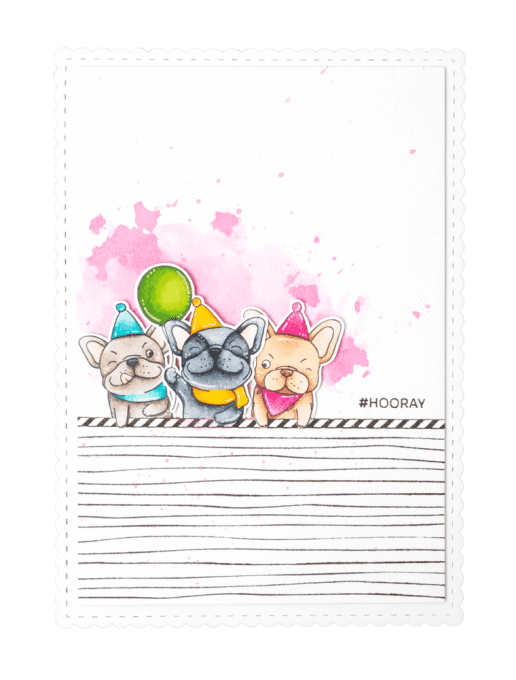 15 petits tampons - Buddy's party - dimension de la planche : 8x22cm environ