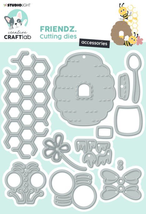 12 Dies/matrices de découpe, StudioLight/Craftlab - Friendz accessories