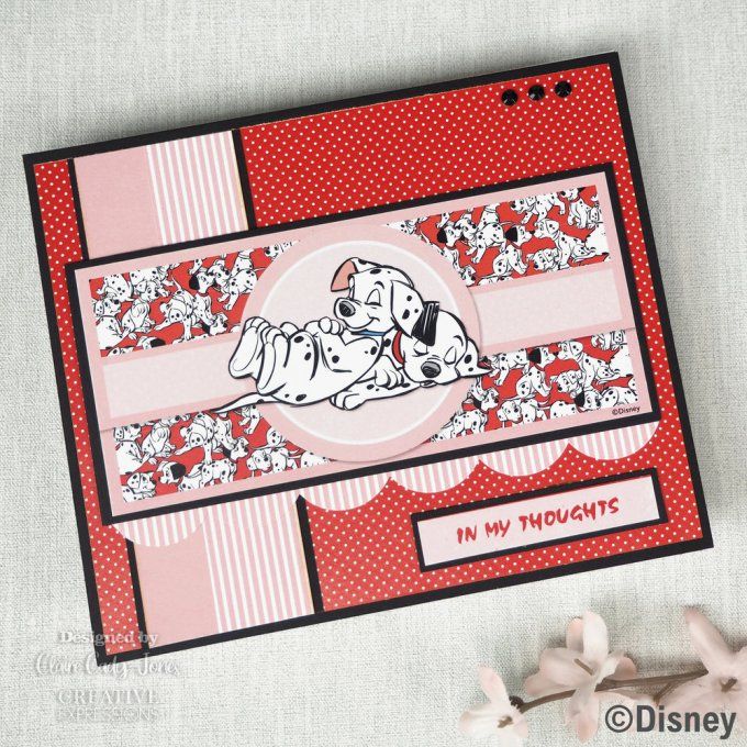 Ensemble de 36 feuilles, format 20x20cm - Disney Classics, 150g, motif recto  - (101 Dalmatiens)