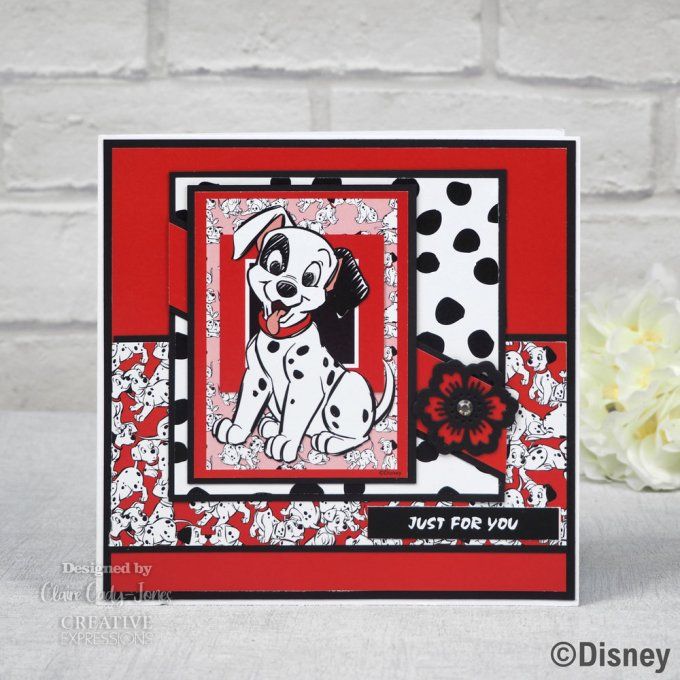 Ensemble de 36 feuilles, format 20x20cm - Disney Classics, 150g, motif recto  - (101 Dalmatiens)