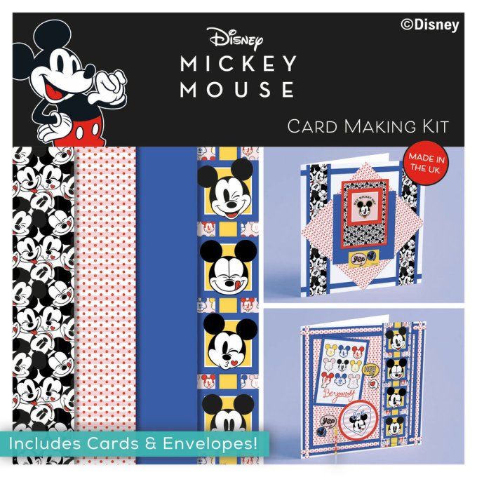 Ensemble Card making kit, format 15x15cm, Disney Classics, Mickey Mouse