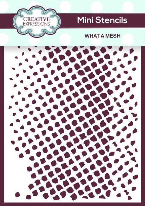Mini pochoir - Creative expressions, What a mesh - dimension : 7.5x10cm environ