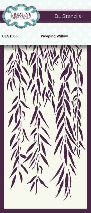 Pochoir - Creative expressions - Weeping willow - dimension : 10x20cm environ