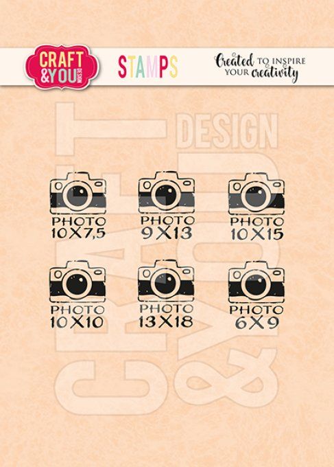 6 petits tampons clear, appareil photo et dimension des photos