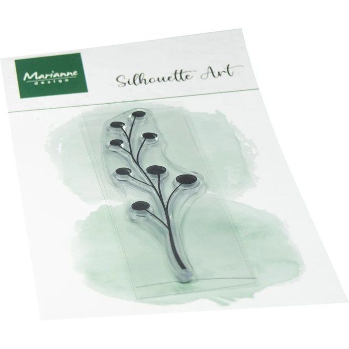 1 Tampon clear, Marianne design, silhouette Art, Berries