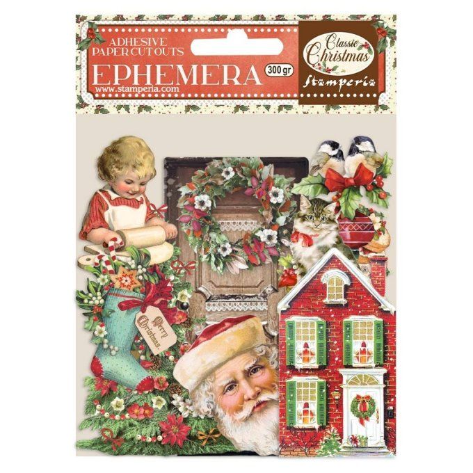 Die-cuts autocollants, collection : Classic Christmas - Stamperia