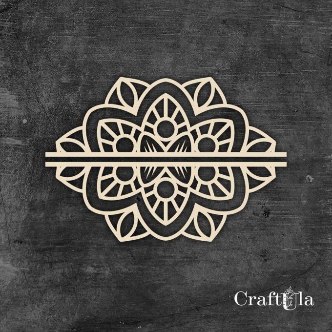  Chipboard - Bordures Mandala - Dimensions 9x3cm environ 