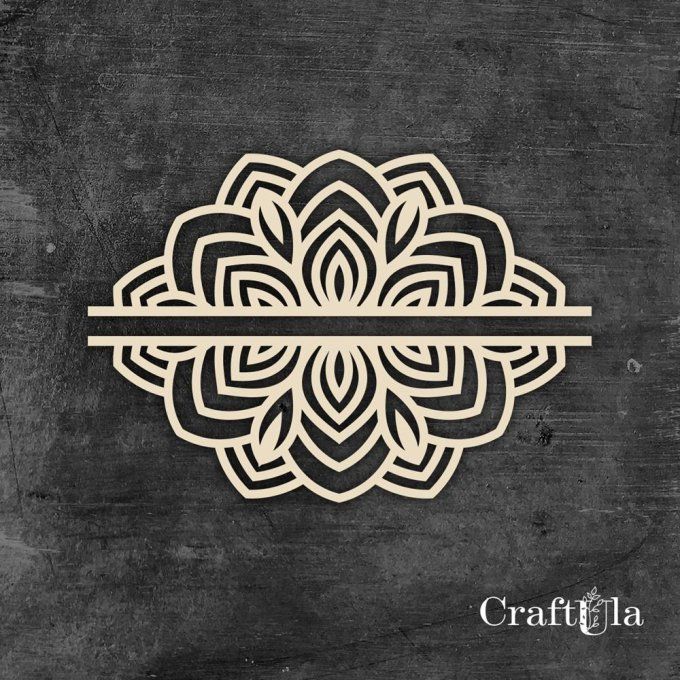  Chipboard - Bordures Mandala - Dimensions 9x3cm environ