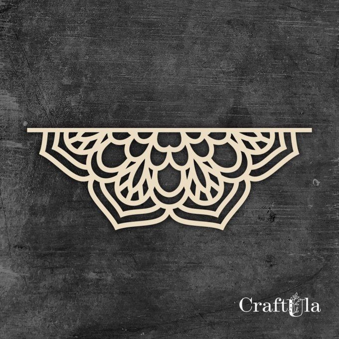  Chipboard - Bordures Mandala - Dimensions 15x5cm environ