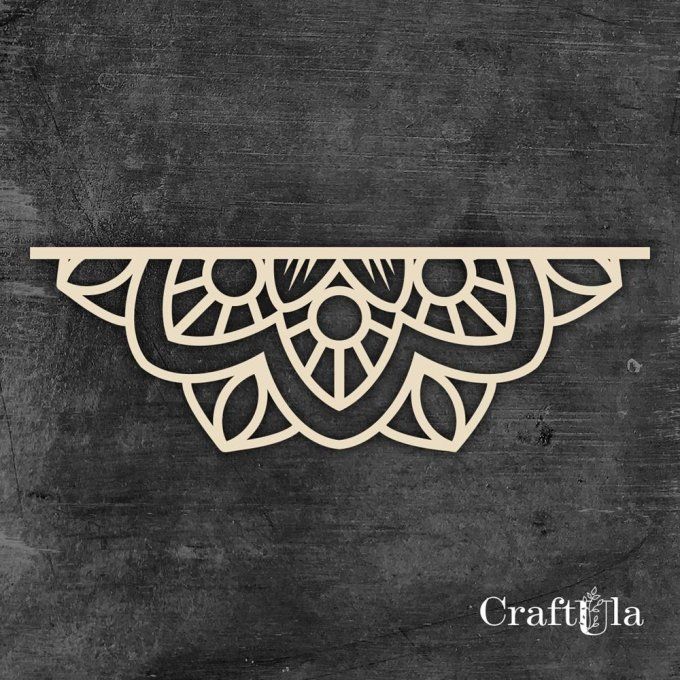  Chipboard - Bordures Mandala - Dimensions 15x5cm environ