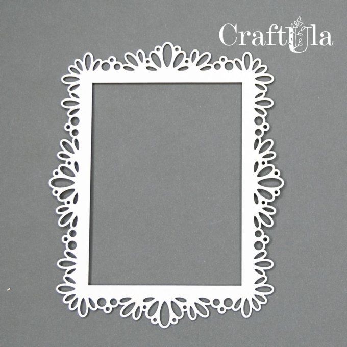  Chipboard - Cadre rectangle - Dimensions 14x11.5cm environ