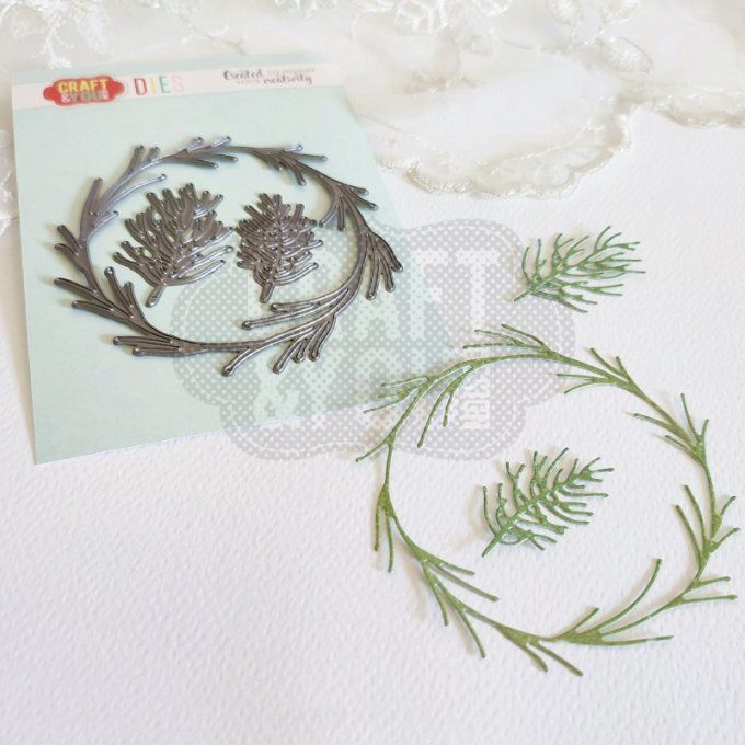 3 Dies/matrices de découpe, couronne et branches de sapin, Craft & You 