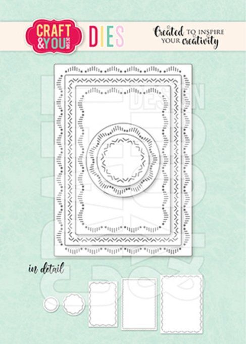 5 Dies/matrices de découpe, ATC Decorative Stiches
