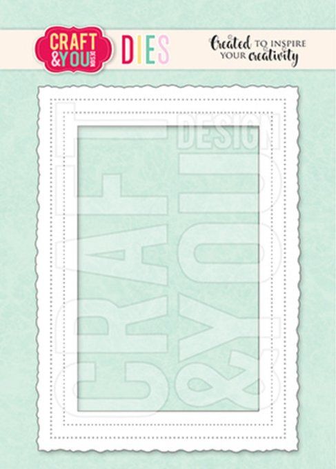 1 Die/matrice de découpe, Craft & You - Cadre rectangle avec les contours effet vieilli 