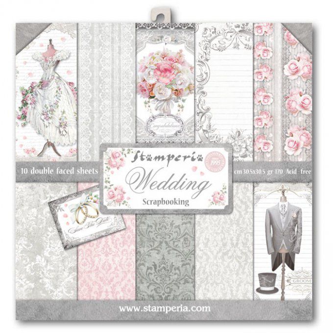 Papier scrapbooking, 30.5x30.5cm, Wedding, Stamperia