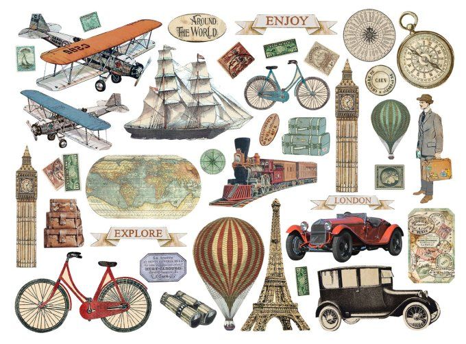 Die-cuts, collection : Around the world - Stamperia