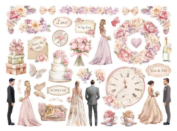 Die-cuts, collection : Romance Forever - Stamperia