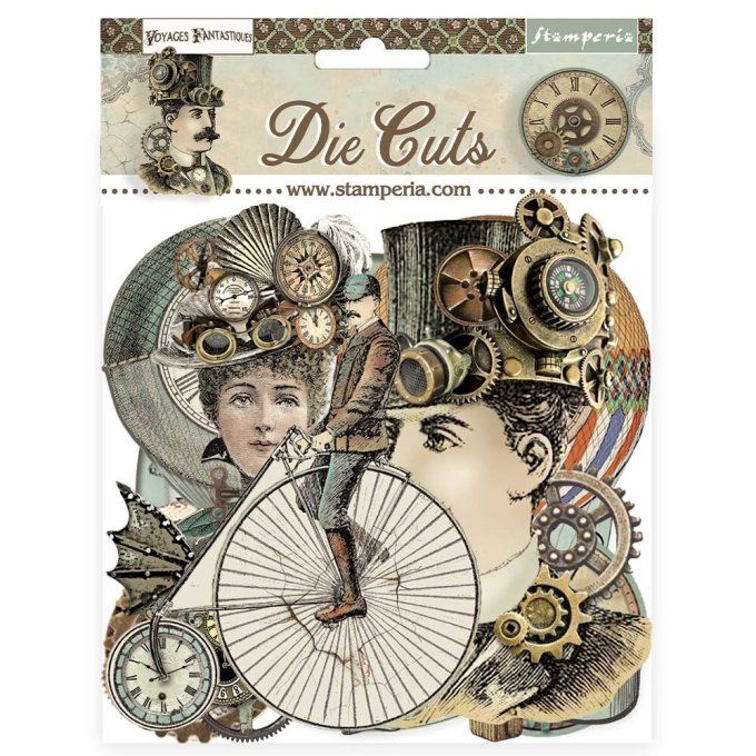 Die-cuts, collection : Voyages fantastiques - Stamperia