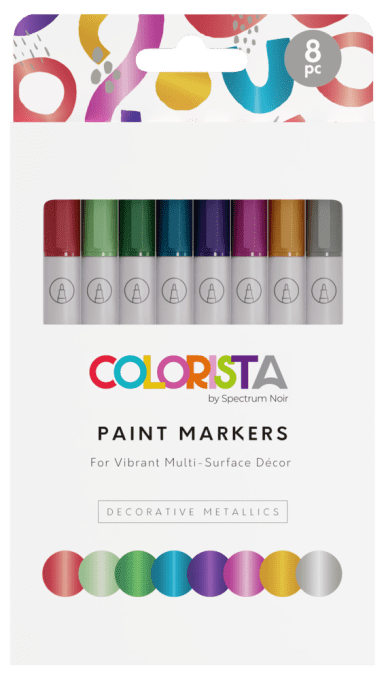 8 Paint markers - Colorista by spectrum noir - Decorative metallics
