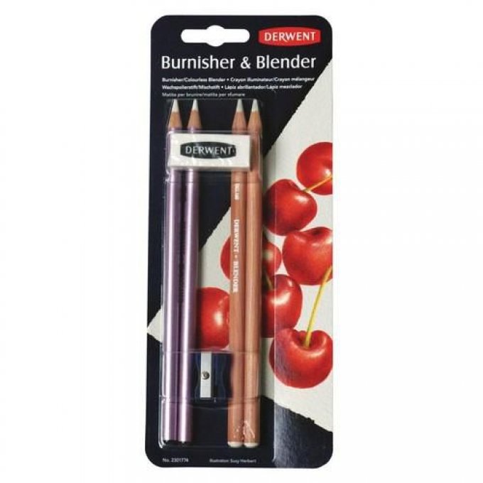 Derwent, 2 crayons blender et 2 crayons burnisher