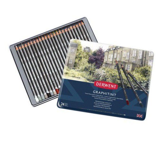Boite métallique de 24 crayons Graphitint, Derwent