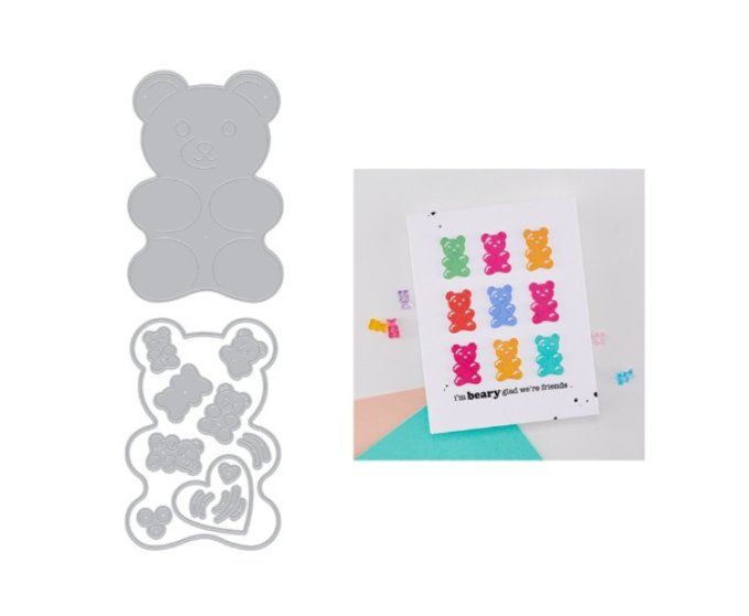 13 Dies/matrices de découpe, Bear hugs, Hero Arts