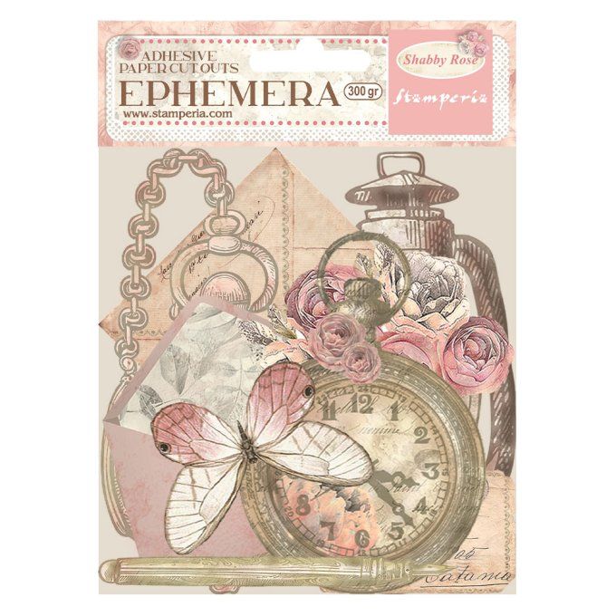 Die-cuts autocollants, collection : Shabby rose