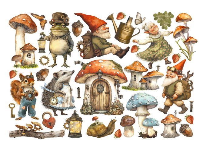 Die-cuts autocollants, collection : Hidden Grove