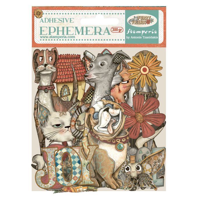 Stamperia, Die-cuts autocollants, collection : Furry friends