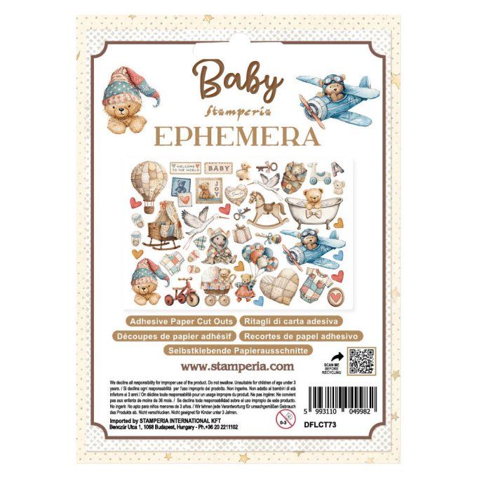Stamperia, Die-cuts autocollants, collection : Baby