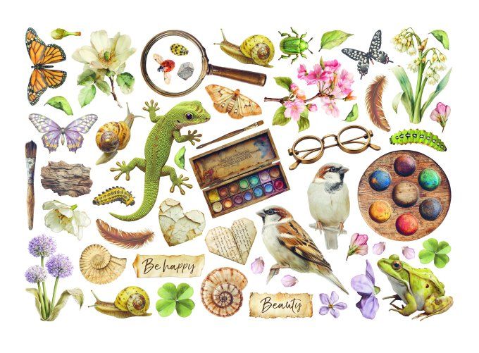 Stamperia, Die-cuts autocollants, Ephemera, collection : All around