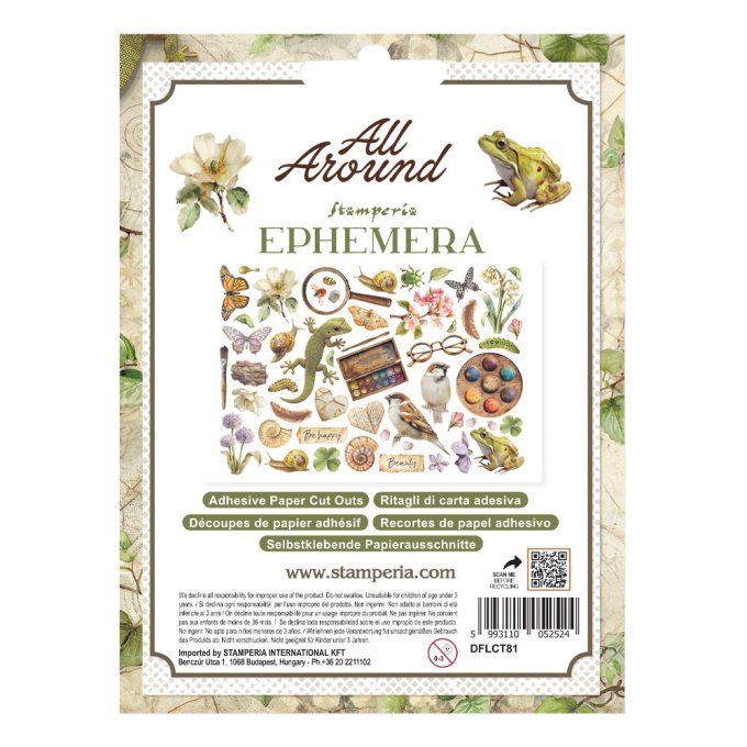 Stamperia, Die-cuts autocollants, Ephemera, collection : All around