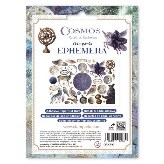 Stamperia, Die-cuts autocollants, collection : Cosmos