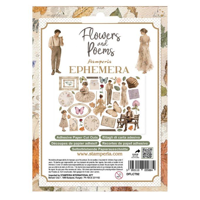 Stamperia, Die-cuts, collection : Flowers and Poems