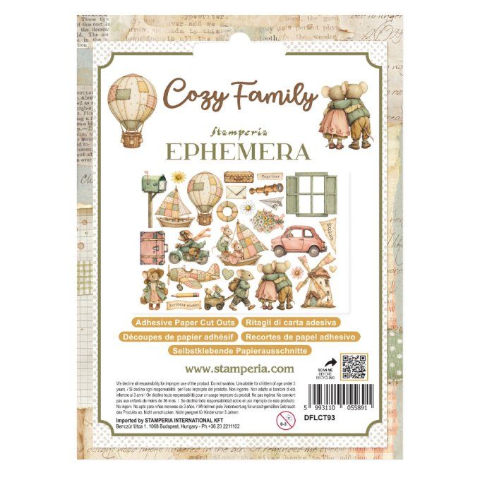 Stamperia, Die-cuts, collection : Cozy family