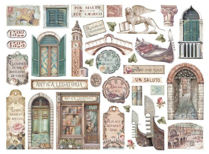 Stamperia - Die-cuts, collection : Venice city of art