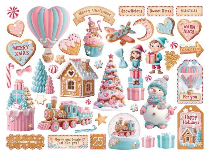 Stamperia - Die-cuts, collection : Candy christmas