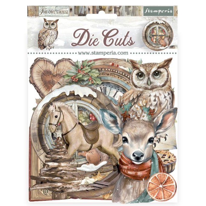 Stamperia - Die-cuts, collection : The Owl's house
