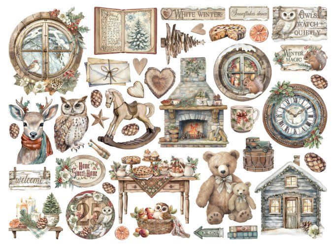 Stamperia - Die-cuts, collection : The Owl's house