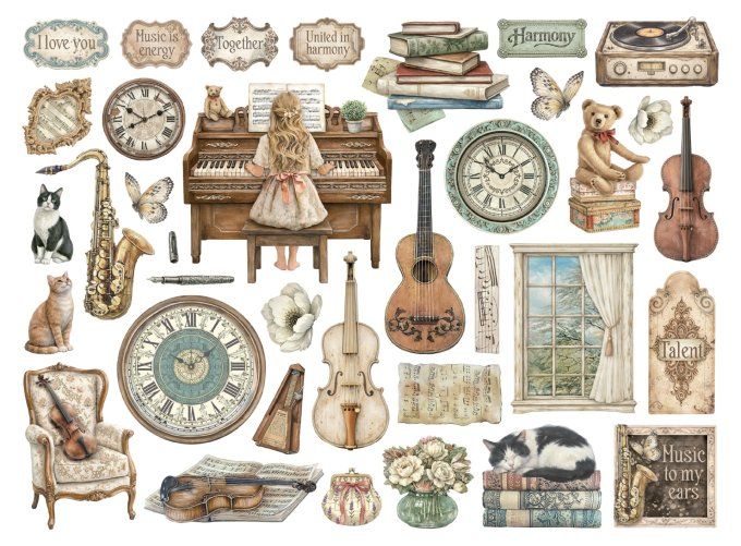 Die-cuts cartonnés, collection : Symphony