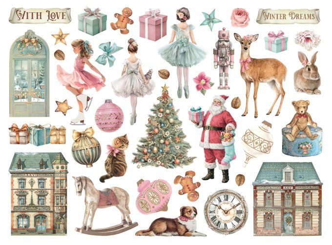 Die-cuts cartonnés, collection : Winter magic