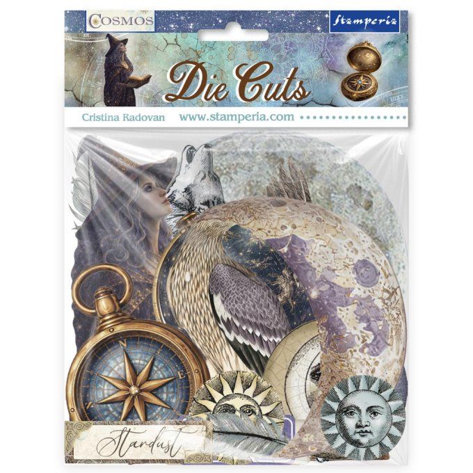 Stamperia - Die-cuts cartonnés, collection : Cosmos