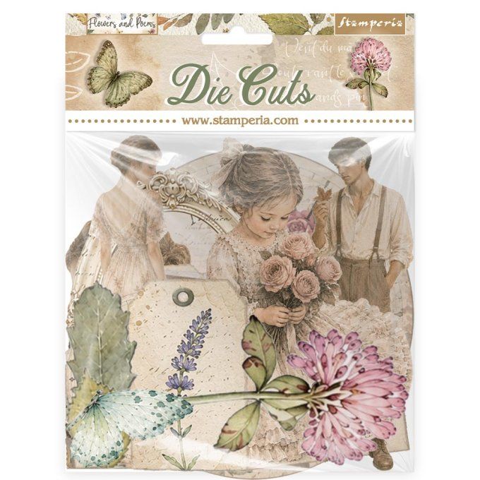 Die-cuts cartonnés, collection : Flowers and poems