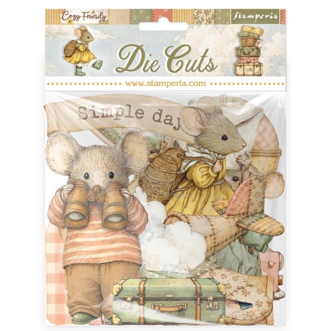 Die-cuts cartonnés, collection : Cozy family