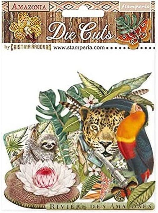 Die-cuts cartonnés, collection : Amazonia - Stamperia