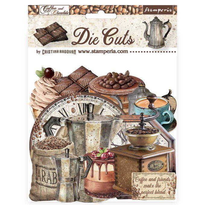 Die-cuts, collection : Coffee and chocolate - Stamperia 