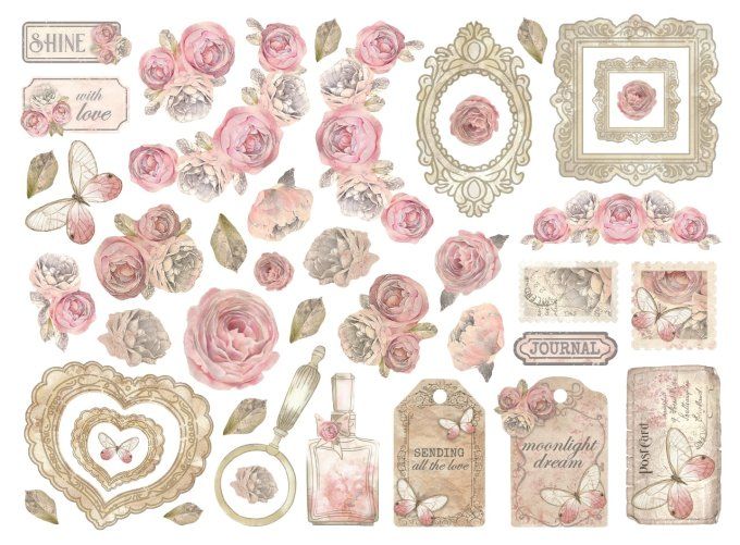 Die-cuts, collection : Shabby rose - Stamperia
